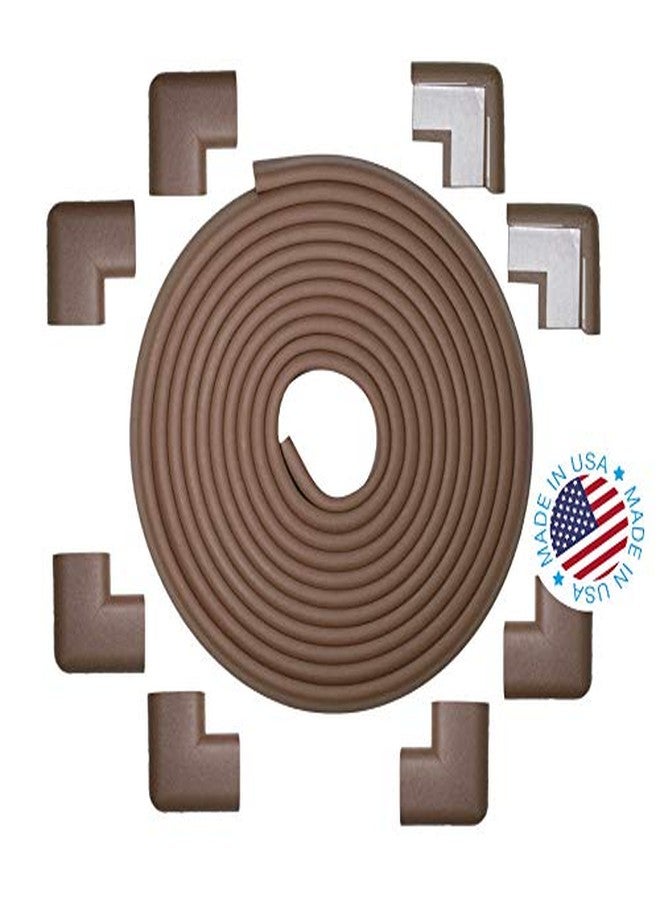 KidKusion Table Cushion | Made in USA | Brown | 12 Foot Edge + 4 Corners | Baby Proof Furniture Edge and Corner Guards - Image 4