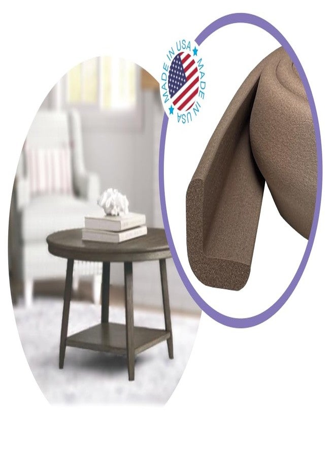 KidKusion Table Cushion | Made in USA | Brown | 12 Foot Edge + 4 Corners | Baby Proof Furniture Edge and Corner Guards - Image 3