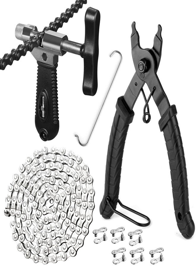 A AKRAF 6/7/8/ Speed Bike Chain, Bike Link for Road Mountain Racing Cycling (6/7/8 Speed, Chain with Plier Breaker) - Image 1