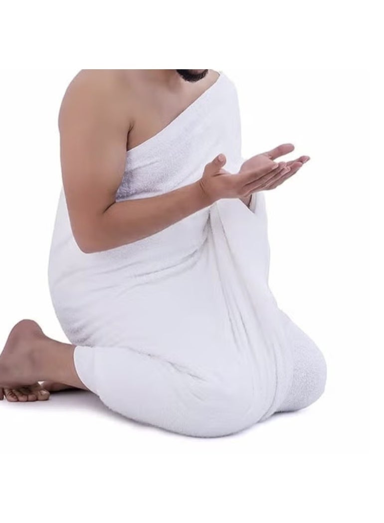 إحرام عمرة وحزمة إحرام عمرة | إحرام عالي الجودة ٨٠٠ غرام | حزام خصر أبيض قابل للتعديل - Image 5