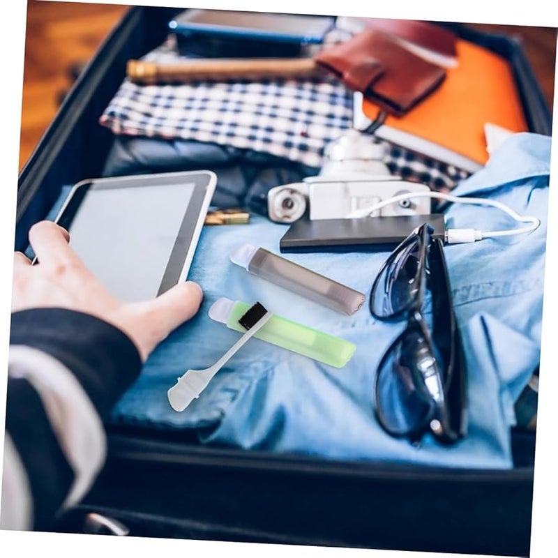 8pcs Foldable Travel Toothbrush Set With Soft Bristles And Dry Case Random Color - Image 4