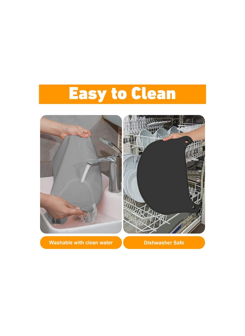 SYOSI Silicone Slow Cooker Liners, Reusable Slow Cooker Cooking Bags Fit 3-8.5 Quarts for Oval or Round Pot Slow Cooker, Leakproof & Easy Clean Bags Liners, Kitchen Accessories (Black+Gray)(2 Pack)  - Image 5