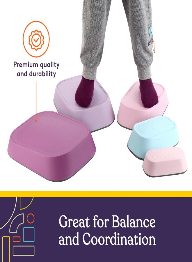 Special Supplies Set of 5 Stepping Stones for Kids Indoor and Outdoor Balance Blocks Promote Coordination, Balance Strength Child Safe Rubber, Non-Slip Edging (Unicorn) - Image 5