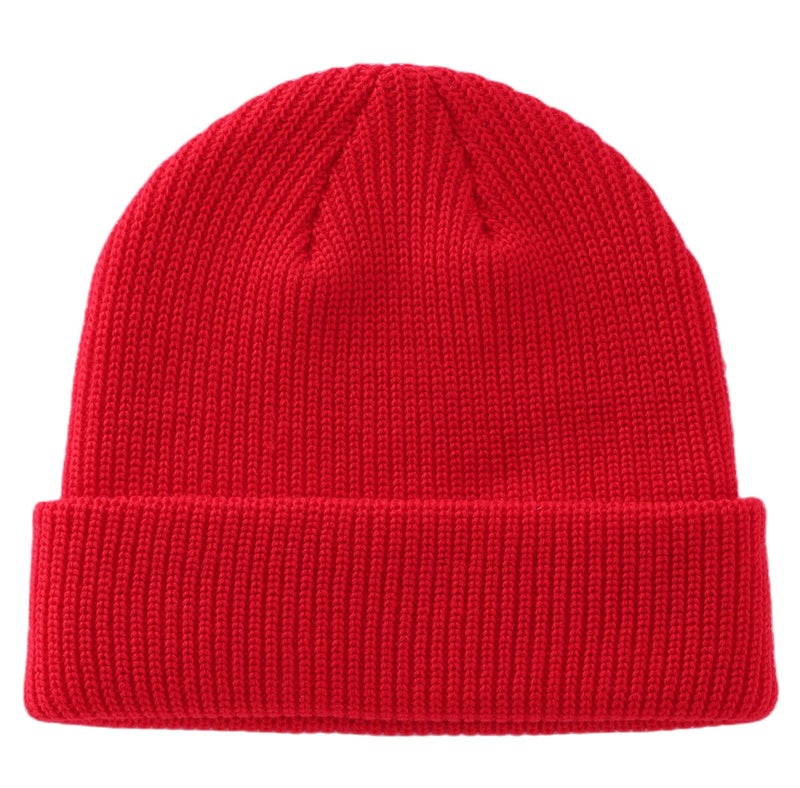 Connectyle Outdoor Classic Bassic Men 's Warm Winter Hats Daily Thick Knit Cuff Beanie Cap Red, 55 60cm - Image 1