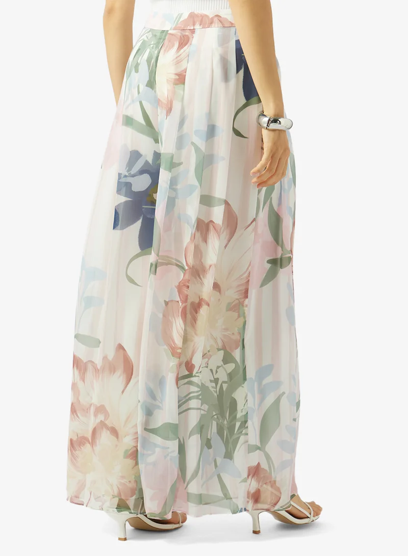 Ted Baker  Floral Print Pleated Wide Leg Trouser for Women | Best Price UAE