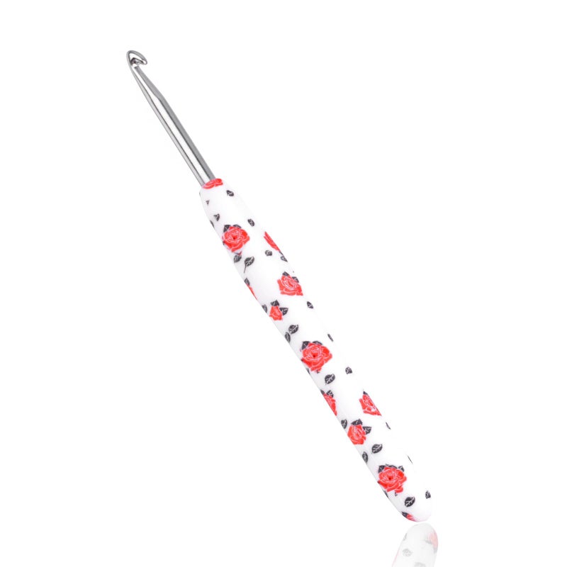 BsHooker Crochet Hook,5 mm Ergonomic Crochet Hook,Ergonomic Handle for Arthritic Hands,Soft Rubber Grip Extra Longâ€¯ Knitting Needles for Beginners and Crocheting Yarn - Image 1