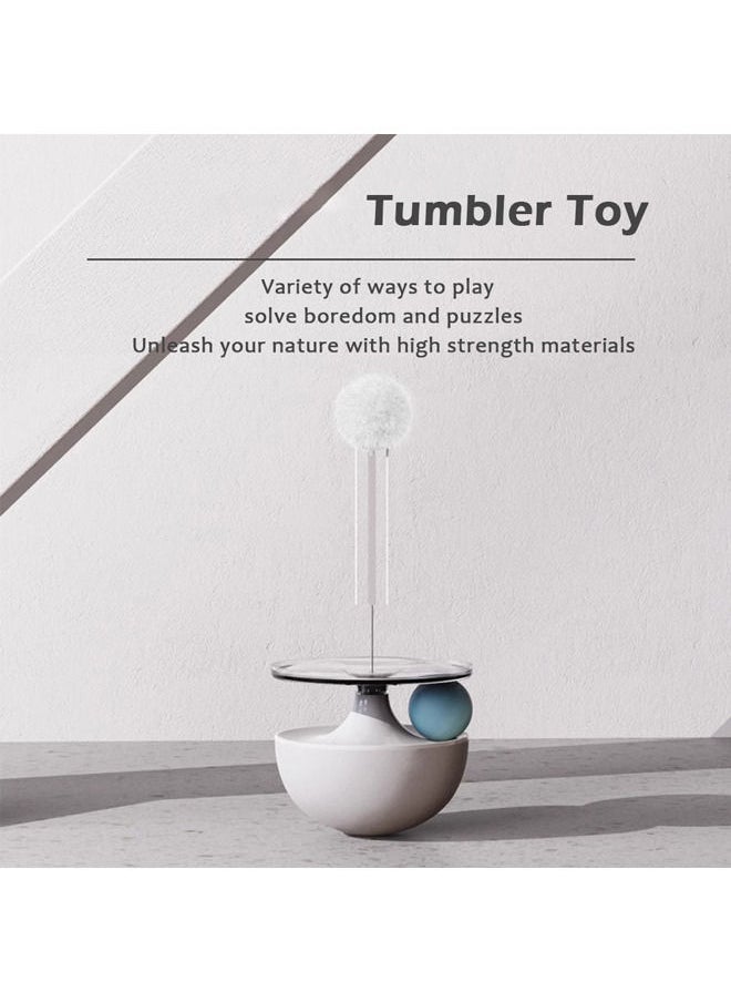 Neostyle Cat Tumbler Toy,Tassel Teaser Stick with Rotating Toy Ball,Sports Exercise Puzzle Kitten Indoor Toys(pink)  - Image 3