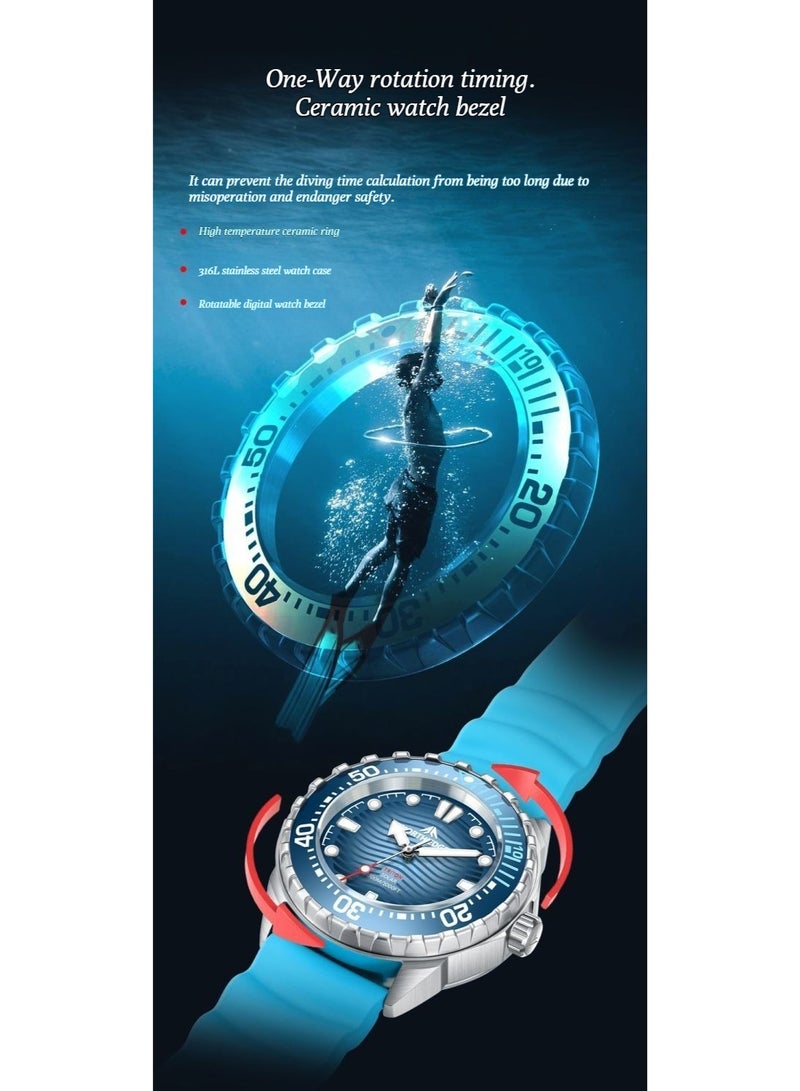NORTH EDGE Kinetic-powered watch with 316 stainless steel case, water-resistant up to 300 meters, for men with extremely long battery life. - Image 5