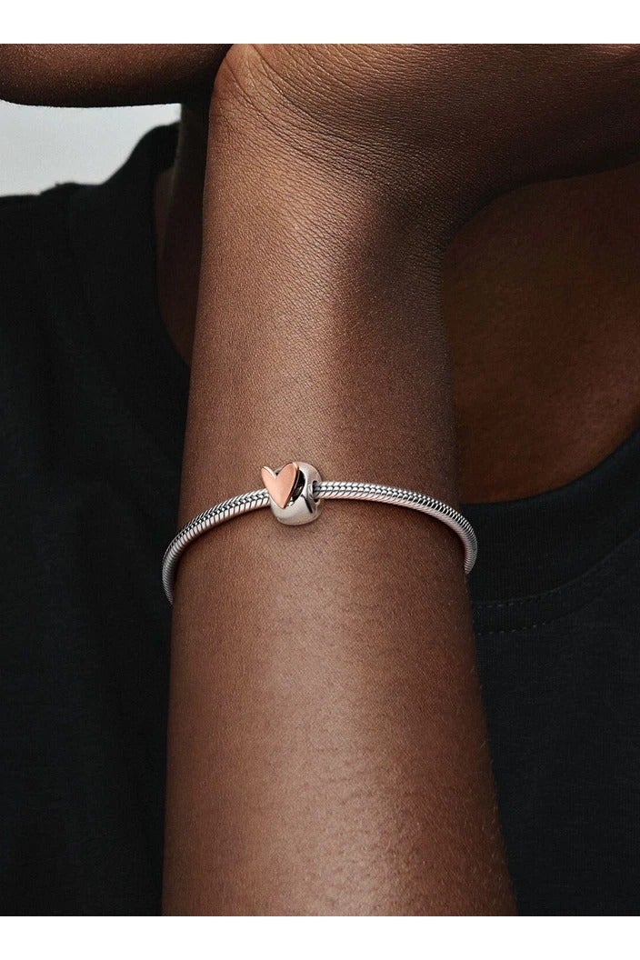 PANDORA Heart 14K Rose Gold-Plated And Sterling Silver Clip  - Image 2