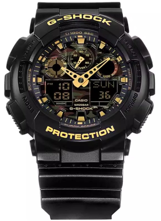 CASIO CASIO G-SHOCK Oversized Sports Digital Watch - Black and Gold  - Image 1