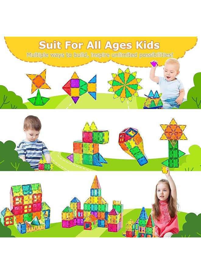 TEGRILO 60 Pcs Magnetic Blocks 3D Kids Building Blocks Set Magnetic Building Construction Educational Stem Toys For Toddler - Image 5