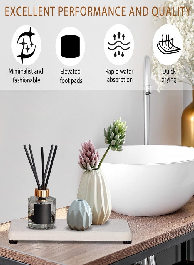 Lyxel 4PCS Water Absorbing Stone Tray, Quick Drying Diatomite Stone Sink Tray, Water Absorbent Stone Coasters for Bathroom Counter, Kitchen Soap Dish Holders Toothbrush Holders in Modern Home - Image 5