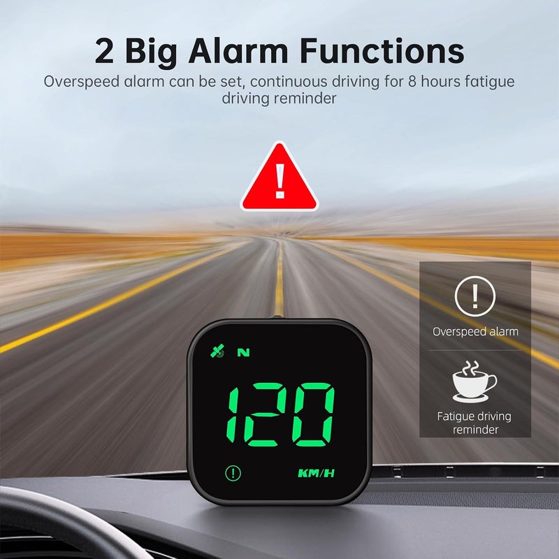 عداد سرعة G4S الجديد HUD GPS رقمي KPH MPH عرض أمامي للسيارات والشاحنات، إنذار تجاوز السرعة، عالمي، كابل USB للتوصيل والتشغيل - Image 4