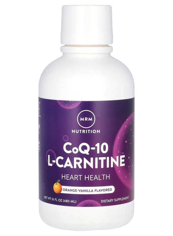MRM Nutrition CoQ-10 L-Carnitine Liquid Orange-Vanilla 16 fl oz (480 ml) 