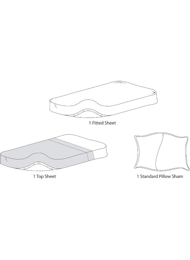 TL Care TL Care 100% Natural Jersey Cotton 3-Piece Toddler Sheet Set, Ecru, Soft Breathable, for Boys and Girls  - Image 2