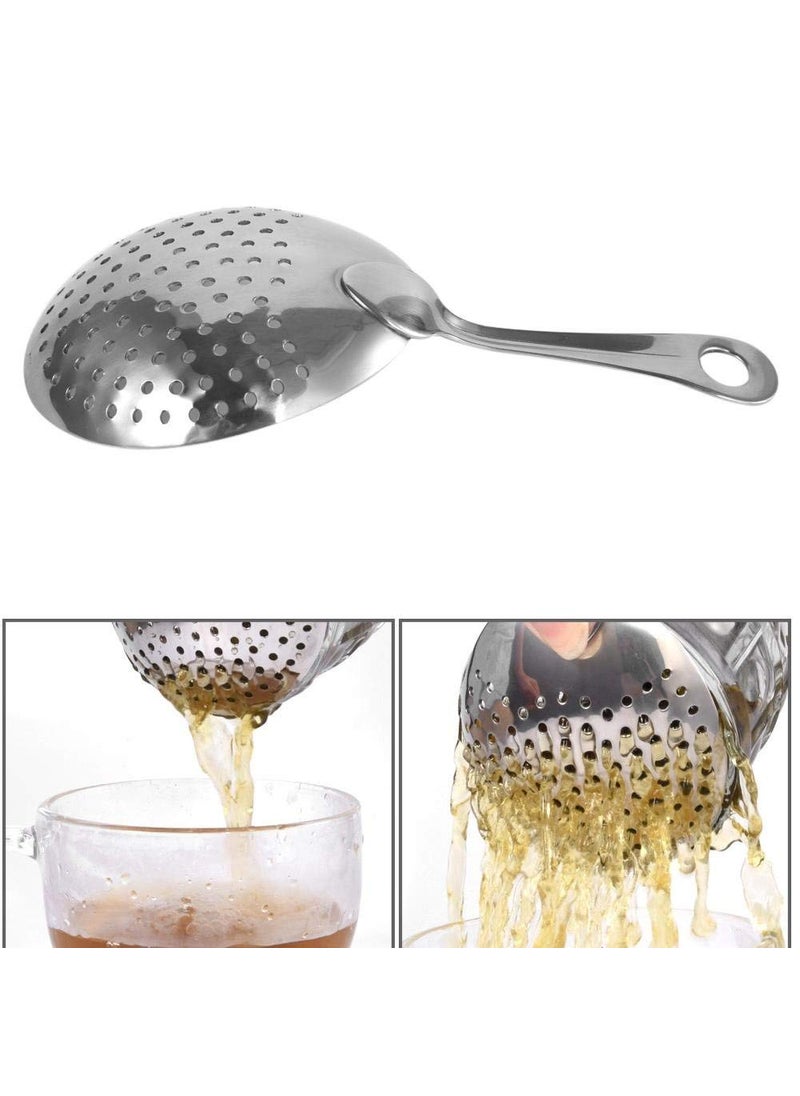 NJ NJ Julep Strainer Stainless Steel Cocktail Strainer Bar Strainer Drink Strainer Bartender SuppliesBar Accessories 2 Pcs Set  - Image 4