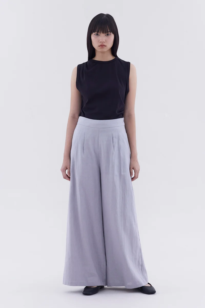 ذا اديتورز ماركت Portia High-Rise Double Pleat Pants