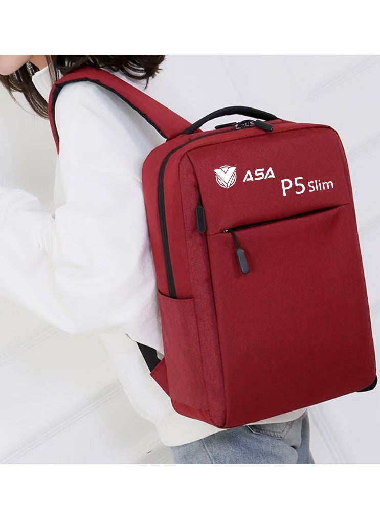 أيه أس أيه حقيبة حمل لجهاز PS5 Slim Edition، حقيبة تخزين على الظهر لحماية جهاز PS5 Slim، وحدات التحكم، القاعدة والملحقات، مقاومة للصدمات، ومقاومة للماء والخدش - Image 3