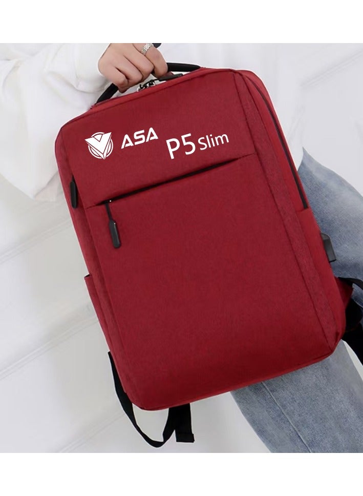 أيه أس أيه حقيبة حمل لجهاز PS5 Slim Edition، حقيبة تخزين على الظهر لحماية جهاز PS5 Slim، وحدات التحكم، القاعدة والملحقات، مقاومة للصدمات، ومقاومة للماء والخدش - Image 5