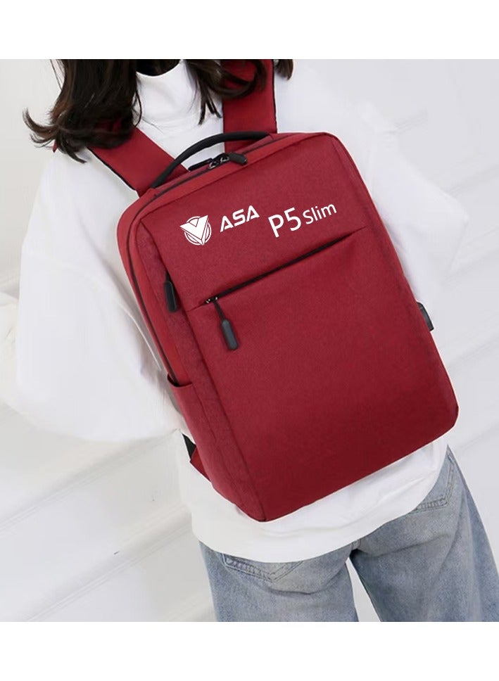 أيه أس أيه حقيبة حمل لجهاز PS5 Slim Edition، حقيبة تخزين على الظهر لحماية جهاز PS5 Slim، وحدات التحكم، القاعدة والملحقات، مقاومة للصدمات، ومقاومة للماء والخدش - Image 2