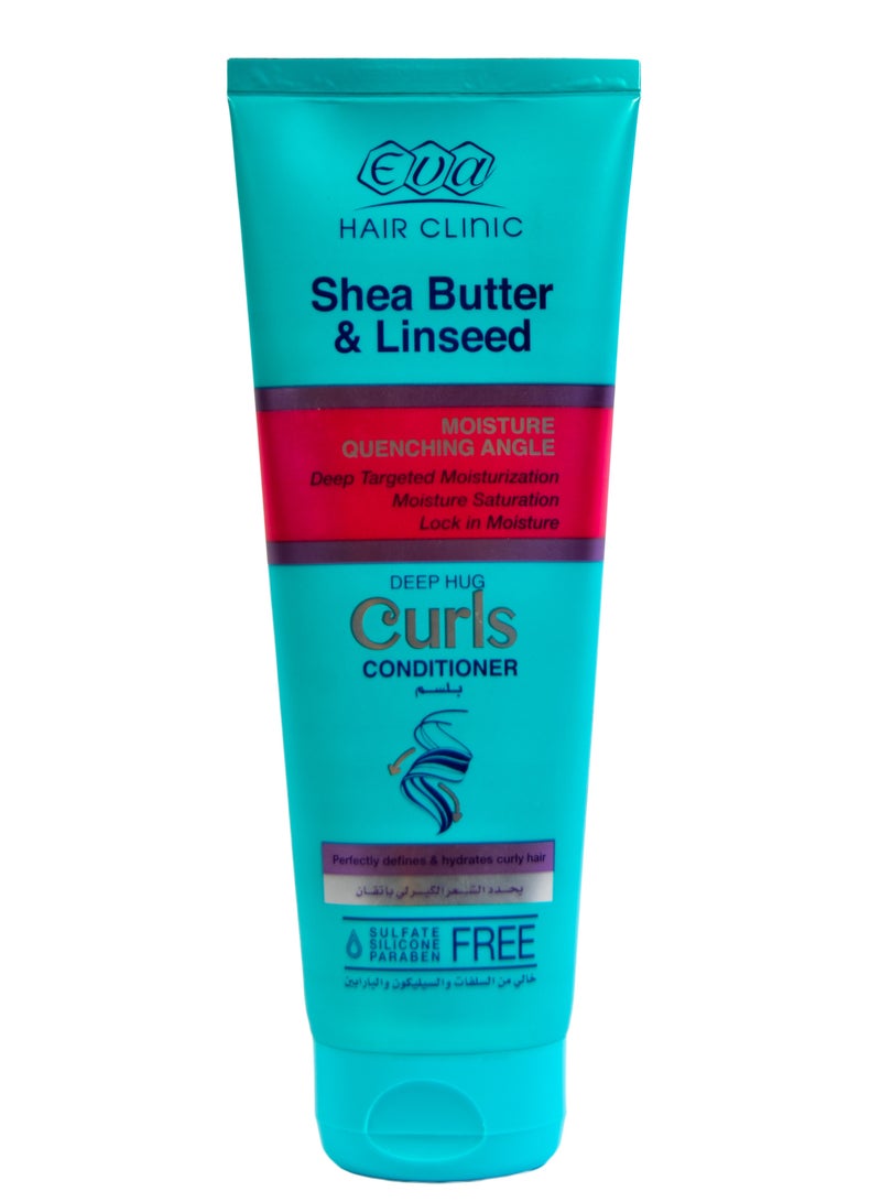 إيفا بلسم هير كلينيك لتجعيد الشعر بزبدة الشيا وبذور الكتان-230 مل