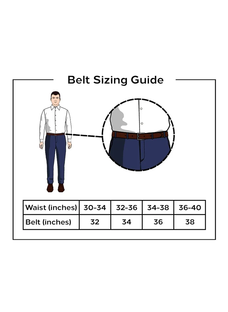 Robert Wood Genuine Leather Formal Belt