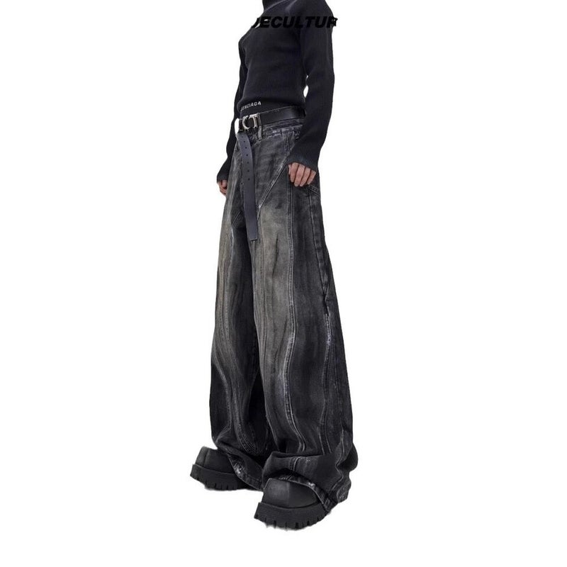 Unisex Classic Denim Jeans Loose Fit Daily Outdoor Wear - Image 1