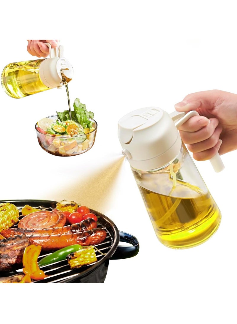 general Oil Sprayer for Cooking, 2 in 1 Olive Oil Dispenser Bottle for Kitchen, 16oz,470ml Premium Glass Oil Bottle, Food-grade Oil Mister for Air Fryer, Salad, Frying, BBQ - Image 1