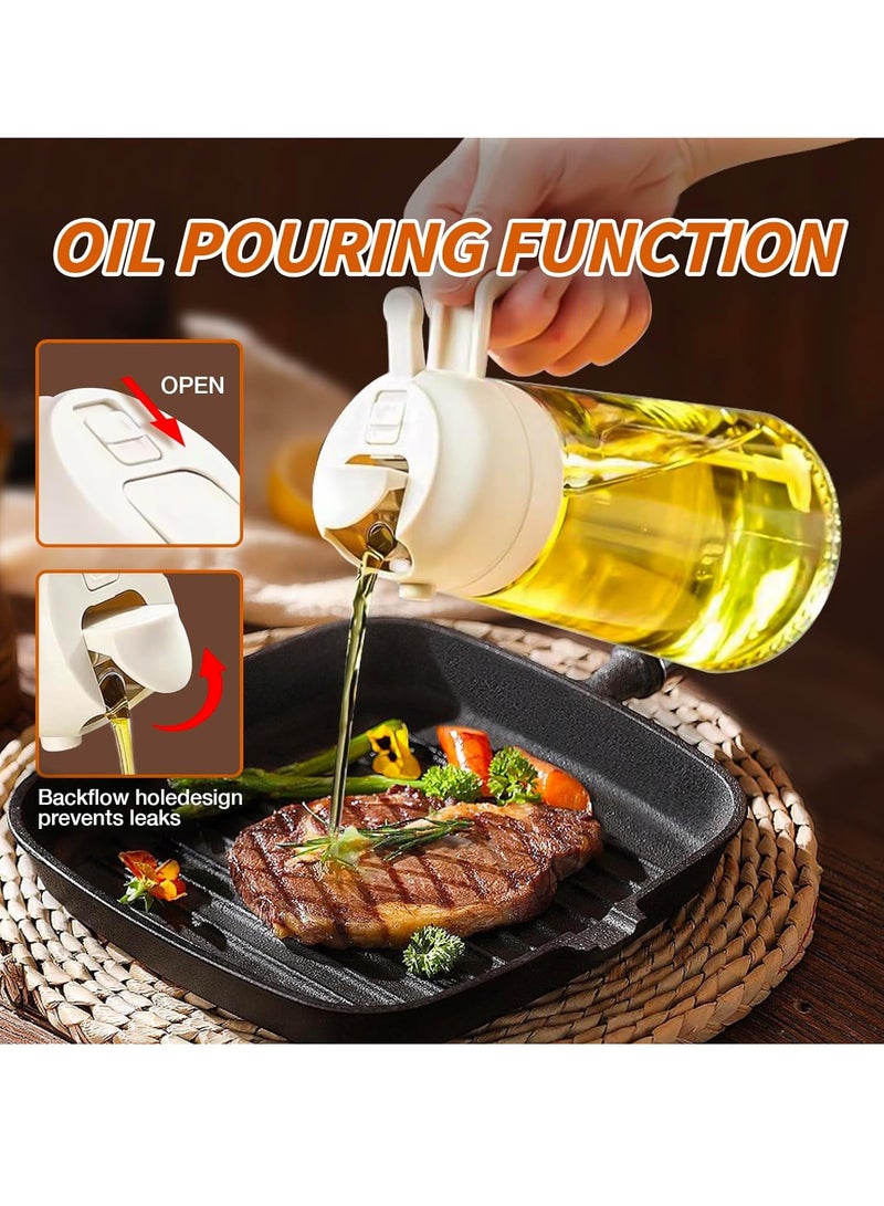 general Oil Sprayer for Cooking, 2 in 1 Olive Oil Dispenser Bottle for Kitchen, 16oz,470ml Premium Glass Oil Bottle, Food-grade Oil Mister for Air Fryer, Salad, Frying, BBQ - Image 5