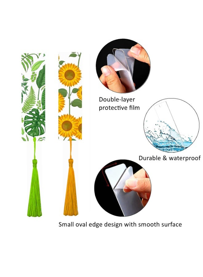 Chabeia 30PCS Acrylic Bookmark Blanks, Clear Acrylic Craft Bookmarks with 30PCS Colorful Tassels, Transparent Rectangle Bookmarks Bulk for DIY Crafts Hanging Tag Gift Tag Price Tags （Rectangle） - Image 3