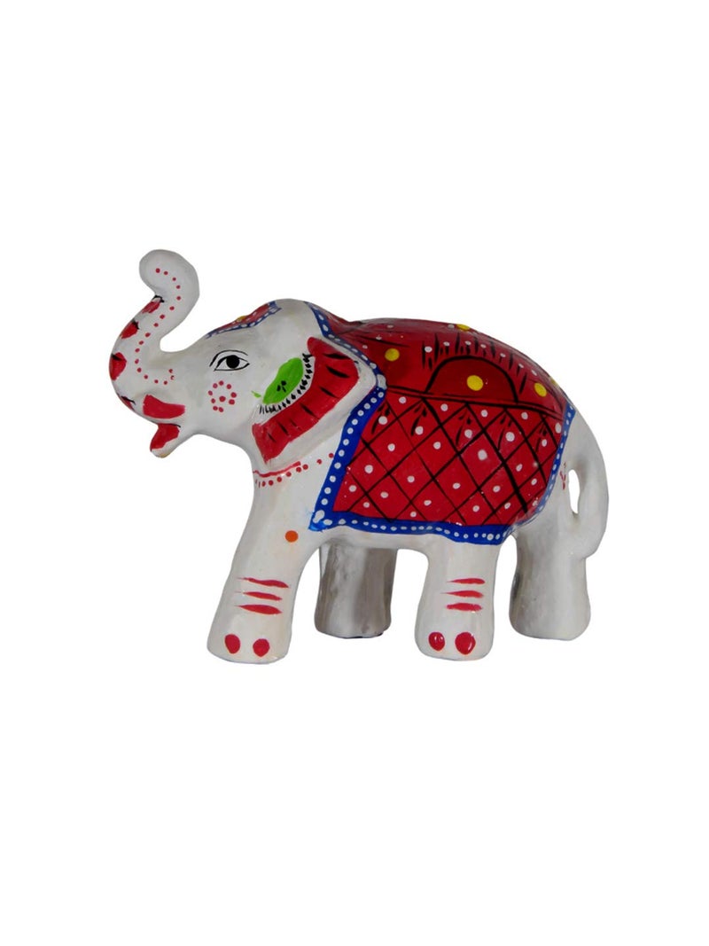 DreamKraft Handcrafted Paper Mache Elephant Showpiece for Home, Festive Gifting, Housewarming Present Decoration Standard, White, 2 Piece., Cultural, Artistic, Nature-Inspired - Image 3