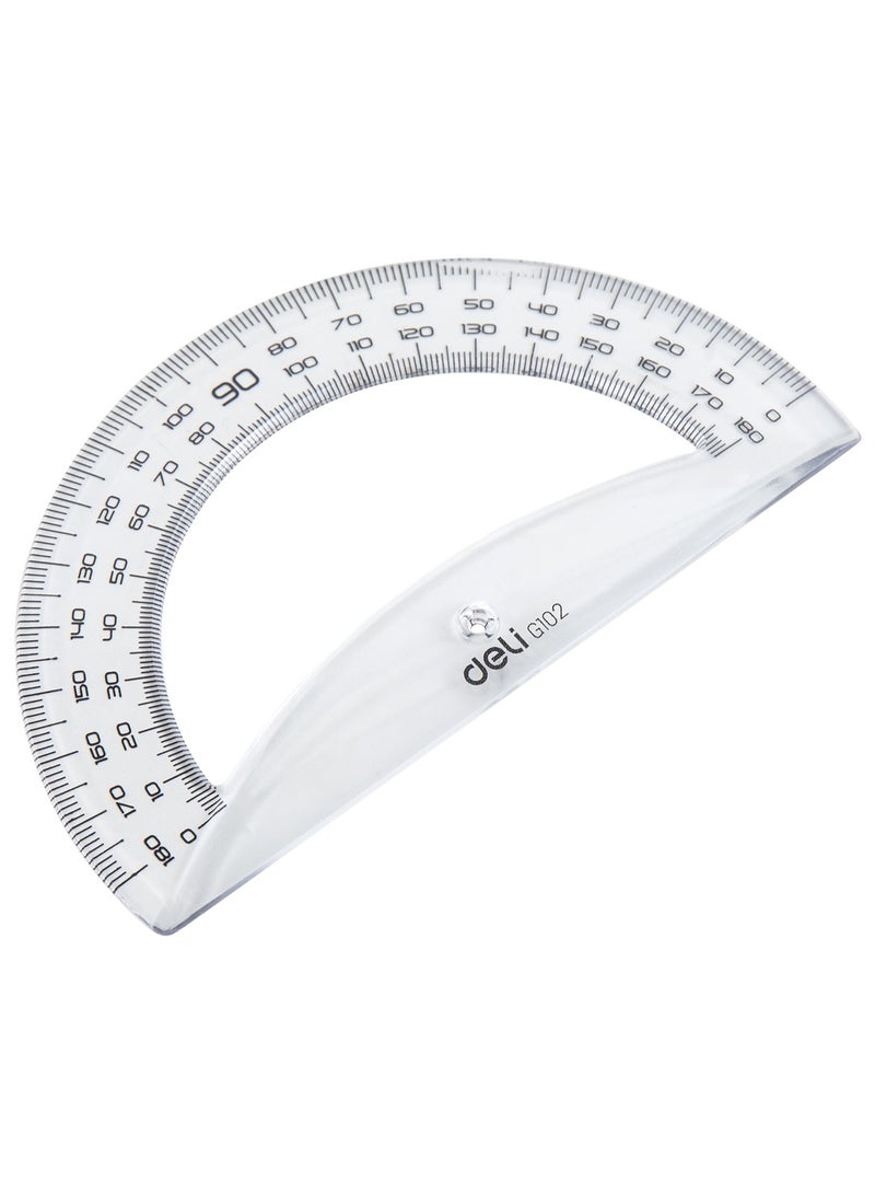 Deli EG10212 Protractor 180° (φ12 cm) – ideal for geometry measurements & angle drawing - Image 2