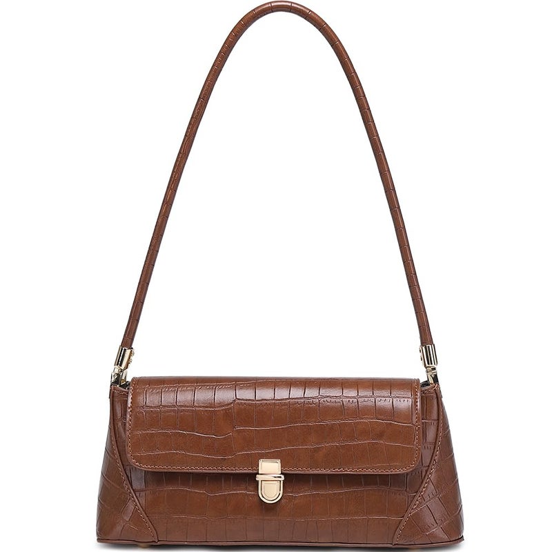WSRYDJDL Shoulder Bags for Women Vintage Handbag Retro Classic Small Purse Cute Hobo Tote Handbag Mini Clutch Purse (Crocodile-Coffee) - Image 1