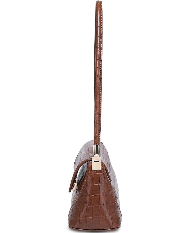 WSRYDJDL Shoulder Bags for Women Vintage Handbag Retro Classic Small Purse Cute Hobo Tote Handbag Mini Clutch Purse (Crocodile-Coffee) - Image 2