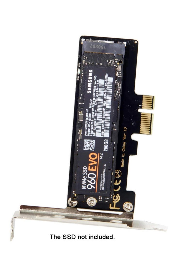 SYOSI - NVMe PCIe Adapter, PCI-E 4.0 M.2 SSD Adapter NVMe to PCIe Card AHCI PCI Card NVMe Expansion Card M.2 to PCI-E PCI-E SSD Mount High-Speed NVMe Card M.2 Adapter Low Profile PCI-E 4.0 SSD Card - Image 1