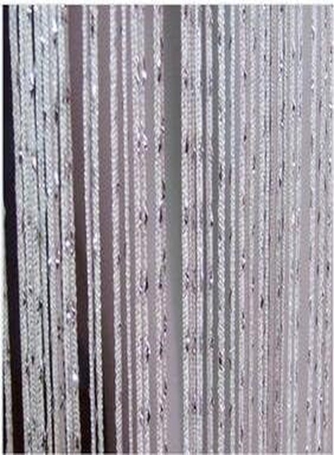 ave split Decorative Door String Curtain Wall Panel Fringe Window Panel Drapes Room Divider Blind Divider Tassel Screen Home 100cm*200cm (white1) - Image 3