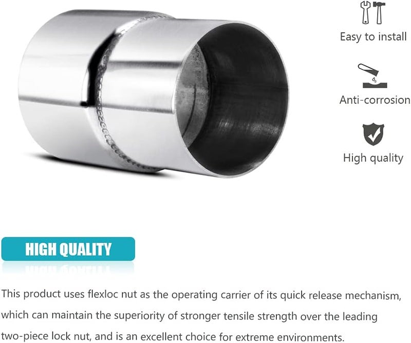 A ABIGAIL Universal 2.25" ID 2.5" ID Exhaust Pipe Adapter Connector Reducer 304 Stainless Steel 2.25 Inch to 2.5 Inch 2 1/4” ID to 2 1/2” ID kit - Image 4