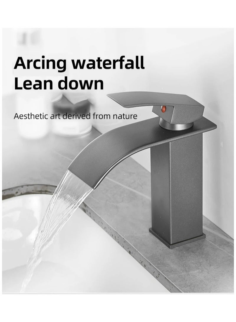 ارواق خلاط حوض صنبور شلال نحاسي للمياه الباردة والساخنة صنبور الحمام - Image 2