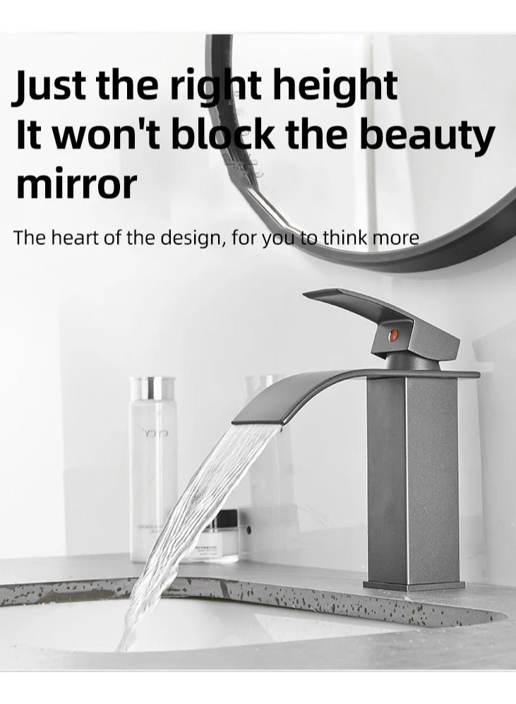 ارواق خلاط حوض صنبور شلال نحاسي للمياه الباردة والساخنة صنبور الحمام - Image 4