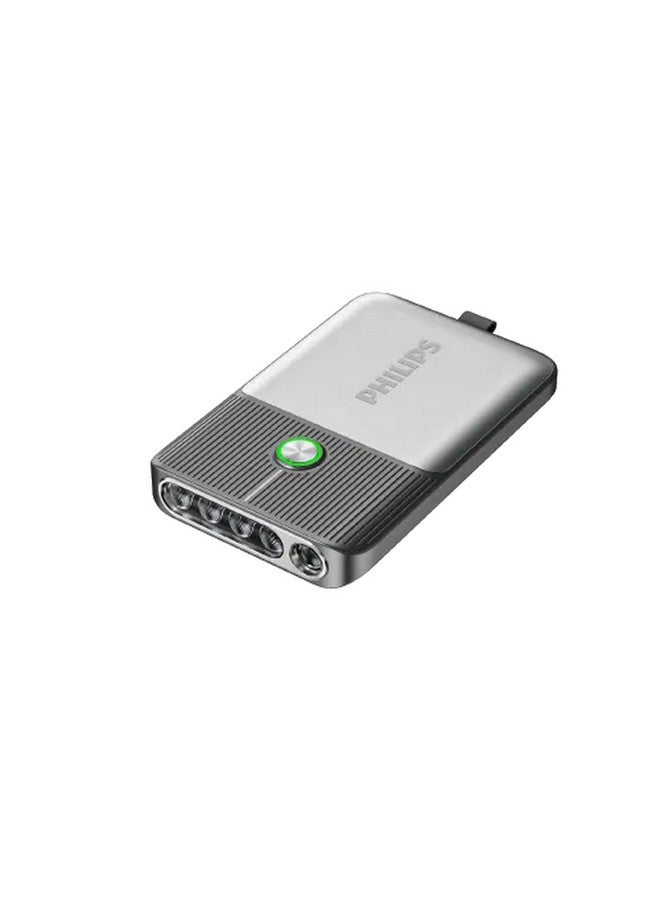 Philips 350 Lumens ABS Multi-Functional Rechargeable Pocket Flashlight Grey and Black 1.4 x 5.9 x 10.2 cm SFL3403/56 - Image 1