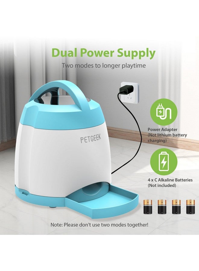 PETGEEK Automatic Dog Treat Dispenser, Interactive Toys Treat Dispensing for IQ Training, Electronic Pet Puzzle Toys with Remote Control, Pet Toys to Keep Them Busy Dual Power Supply, Blue Color - Image 4