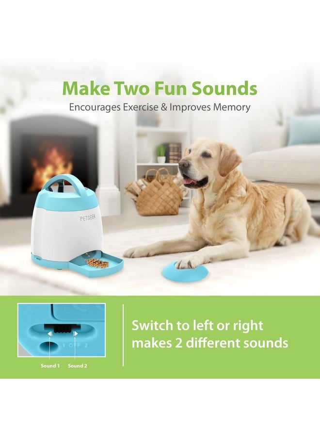 PETGEEK Automatic Dog Treat Dispenser, Interactive Toys Treat Dispensing for IQ Training, Electronic Pet Puzzle Toys with Remote Control, Pet Toys to Keep Them Busy Dual Power Supply, Blue Color - Image 3