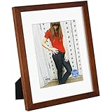 RPJC RPJC 11x14 inch Picture Frame Made of Solid Wood and High Definition Glass Display Pictures 8x10 with Mat or 11x14 - Image 1