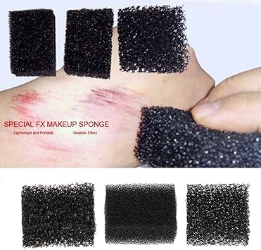 Betued 3 Types Face Paint Stipple Sponge Sponge Makeup Sponge Makeup for Halloween Christmas Movie Scar and Wound Special Effects FX Sponge Makeup Stipple Sponge Makeup Tool2 - Image 4