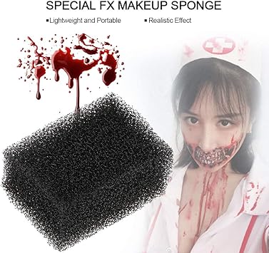 Betued 3 Types Face Paint Stipple Sponge Sponge Makeup Sponge Makeup for Halloween Christmas Movie Scar and Wound Special Effects FX Sponge Makeup Stipple Sponge Makeup Tool2 - Image 3
