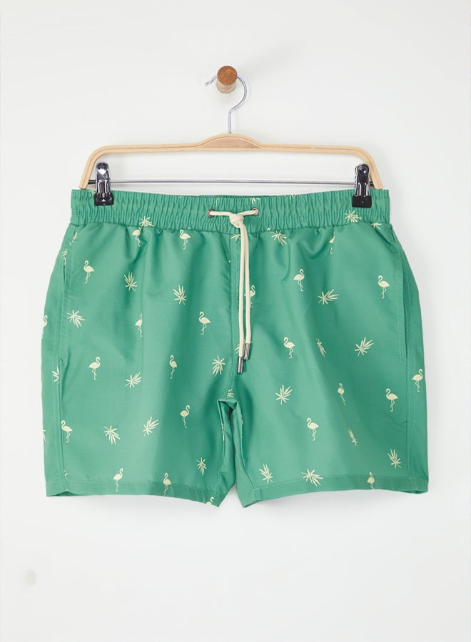 trendyol Green Regular Men's Swim Shorts  - Image 1