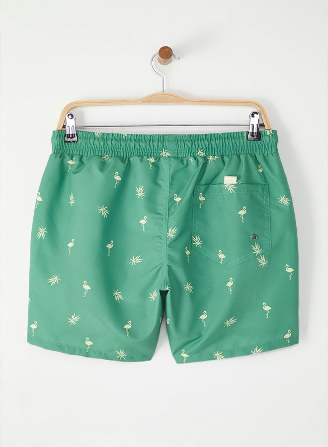 trendyol Green Regular Men's Swim Shorts  - Image 2