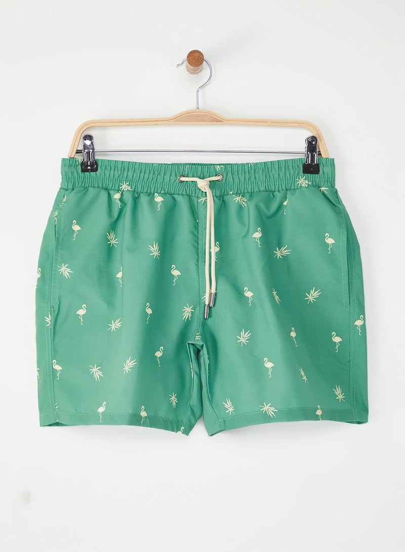 trendyol Green Regular Men's Swim Shorts - Image 2