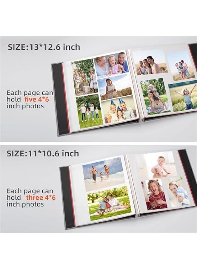 TRASSLE Large Photo Album Self Adhesive with Picture Display Window, DIY Scrapbook, 40 Pages Linen Cover Memory Book with Metallic Pen - Image 5