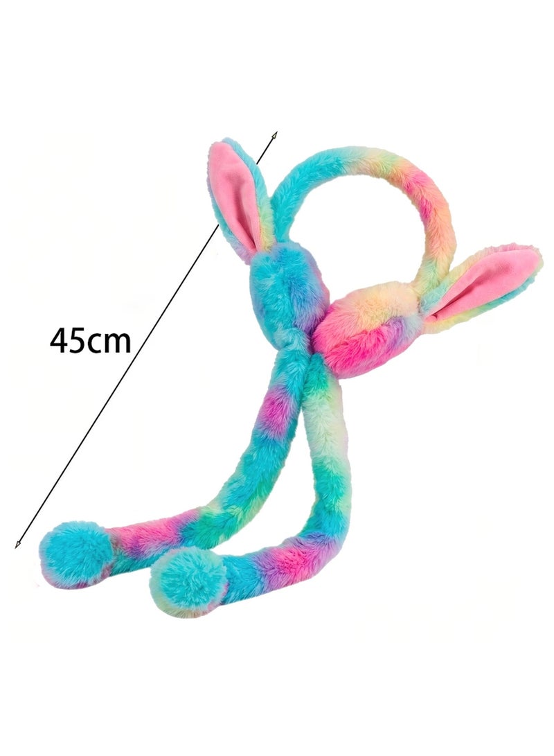 REZZOSS Cute Rabbit Ear Moving Earmuffs for Kids – Warm Plush LED Light-Up Winter Headband with Funny Jumping Ears | Soft & Cozy Cold Weather Accessory for Boys, Girls & Adults – Adorable Birthday, Eid & Christmas Gift for Kids Ages 3+ - Image 5